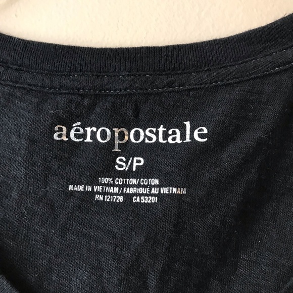 Aeropostale V-Neck Graphic Tee w Rhinestones Sz S - Picture 4 of 4